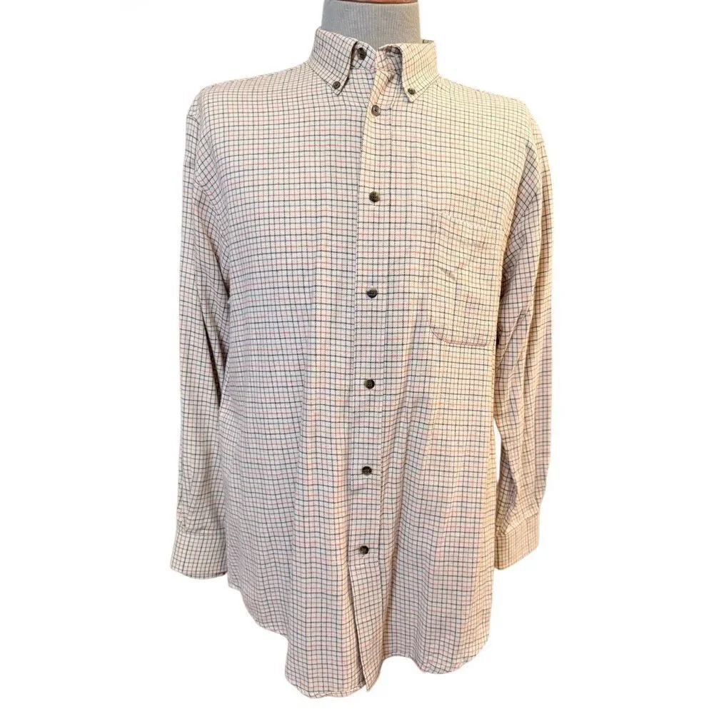 Consensus Men’s Flannel Plaid Button Down Shirt Large